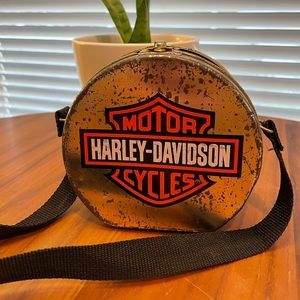 Vintage Harley Davidson Metal Crossbody Mini Purse